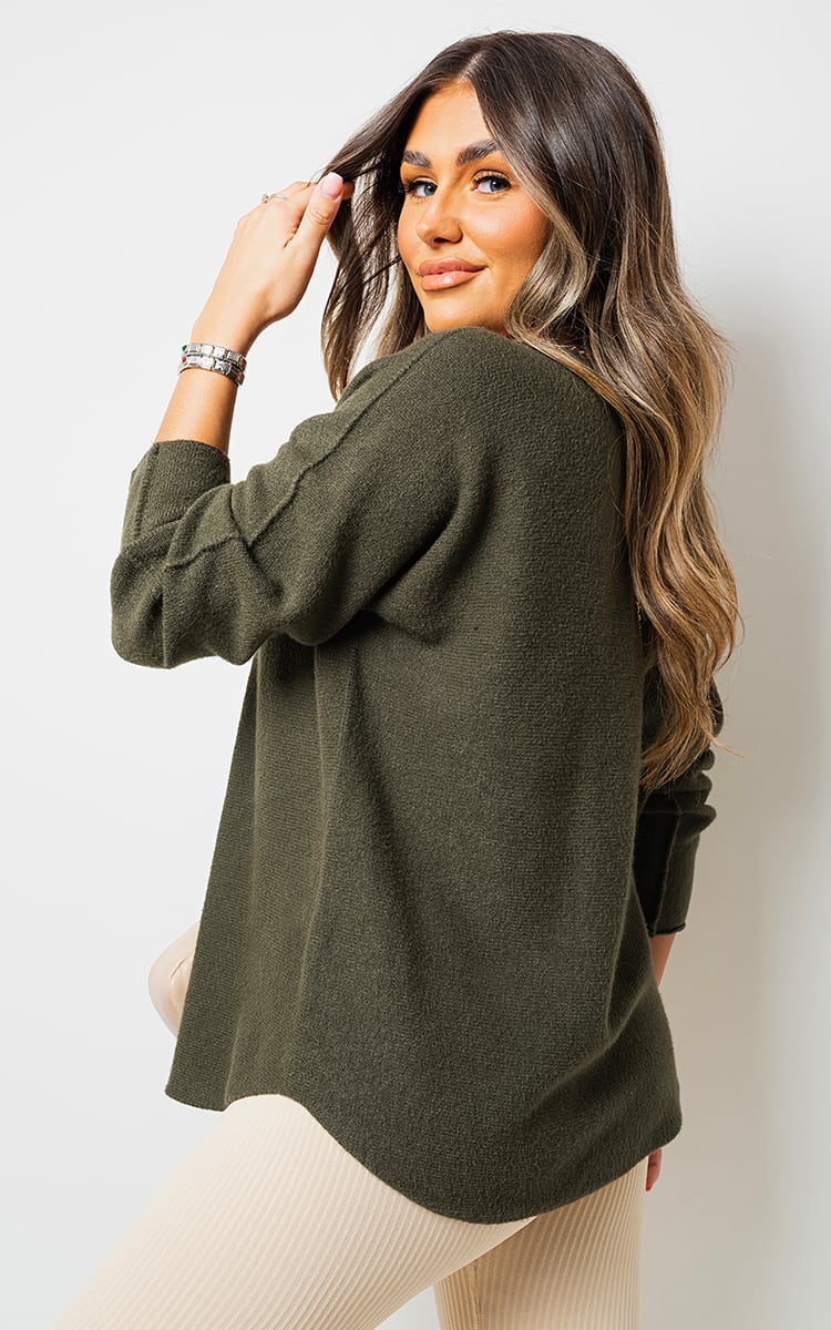 ALICIA Oversized Long Sleeve Knitted Jumper - Glamoo - 