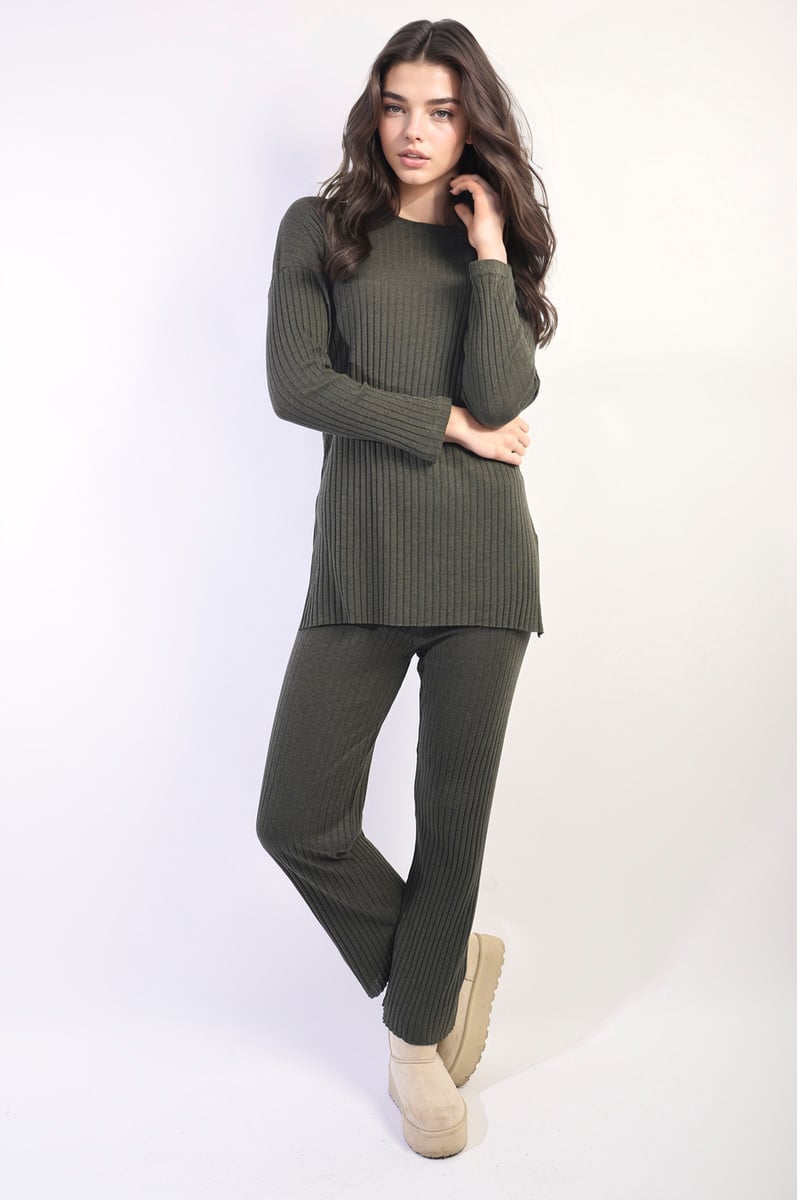 ANNALISE Knitted Top And Trouser Co - ord Set - Glamoo - 