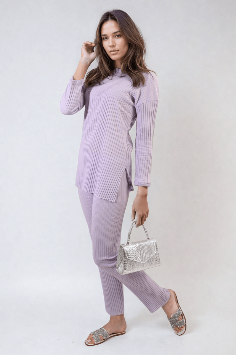 ANNALISE Knitted Top And Trouser Co - ord Set - Glamoo - 