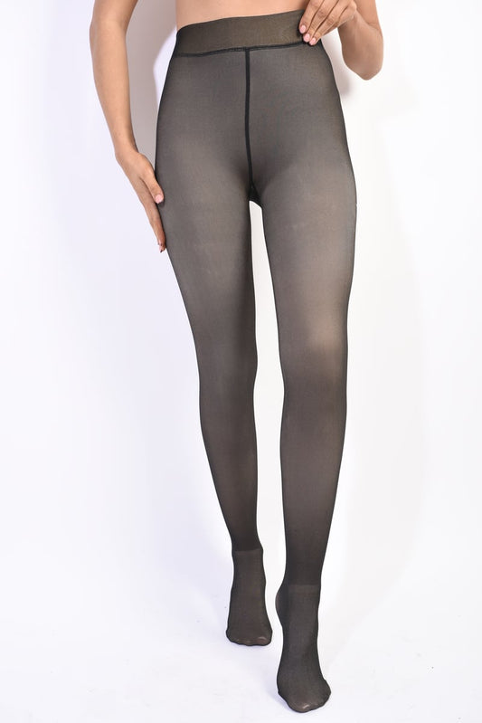 ELORA Winter Tights Fleece Lined Pantyhose Leggings - Glamoo - 