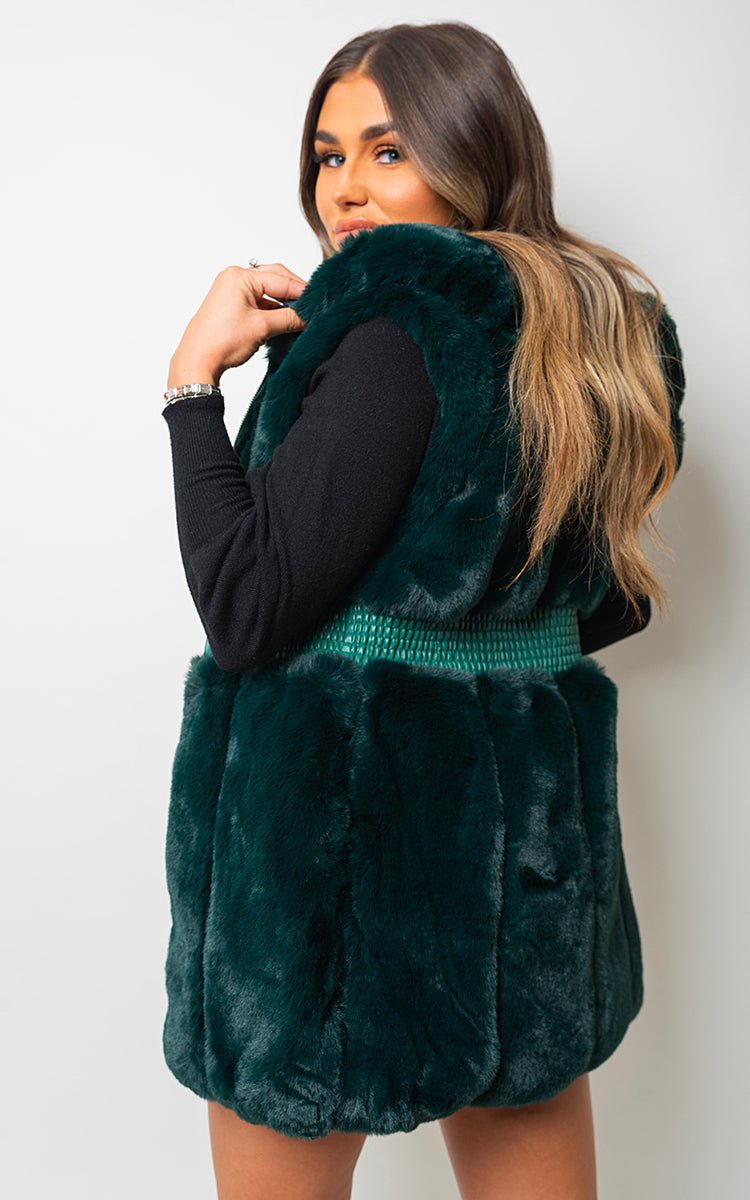 EMILEE FAUX FUR ZIP GILET - Glamoo - 