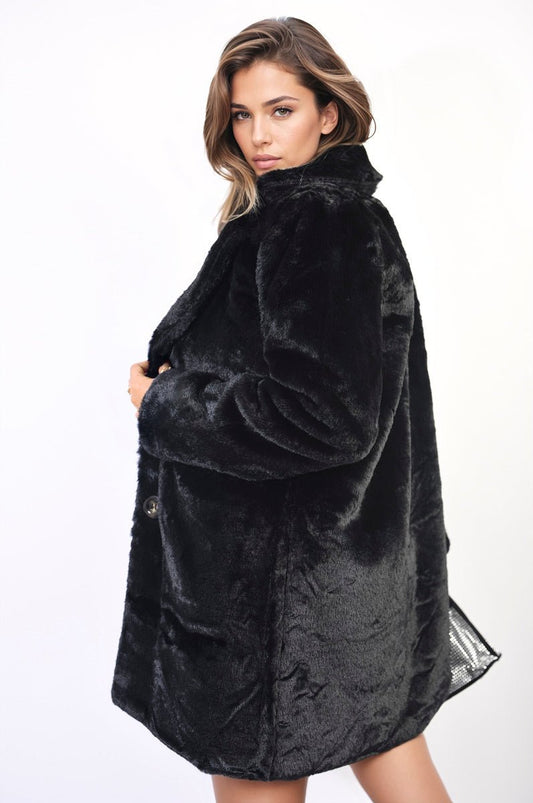 Fluffy Faux Fur Jacket - Glamoo -