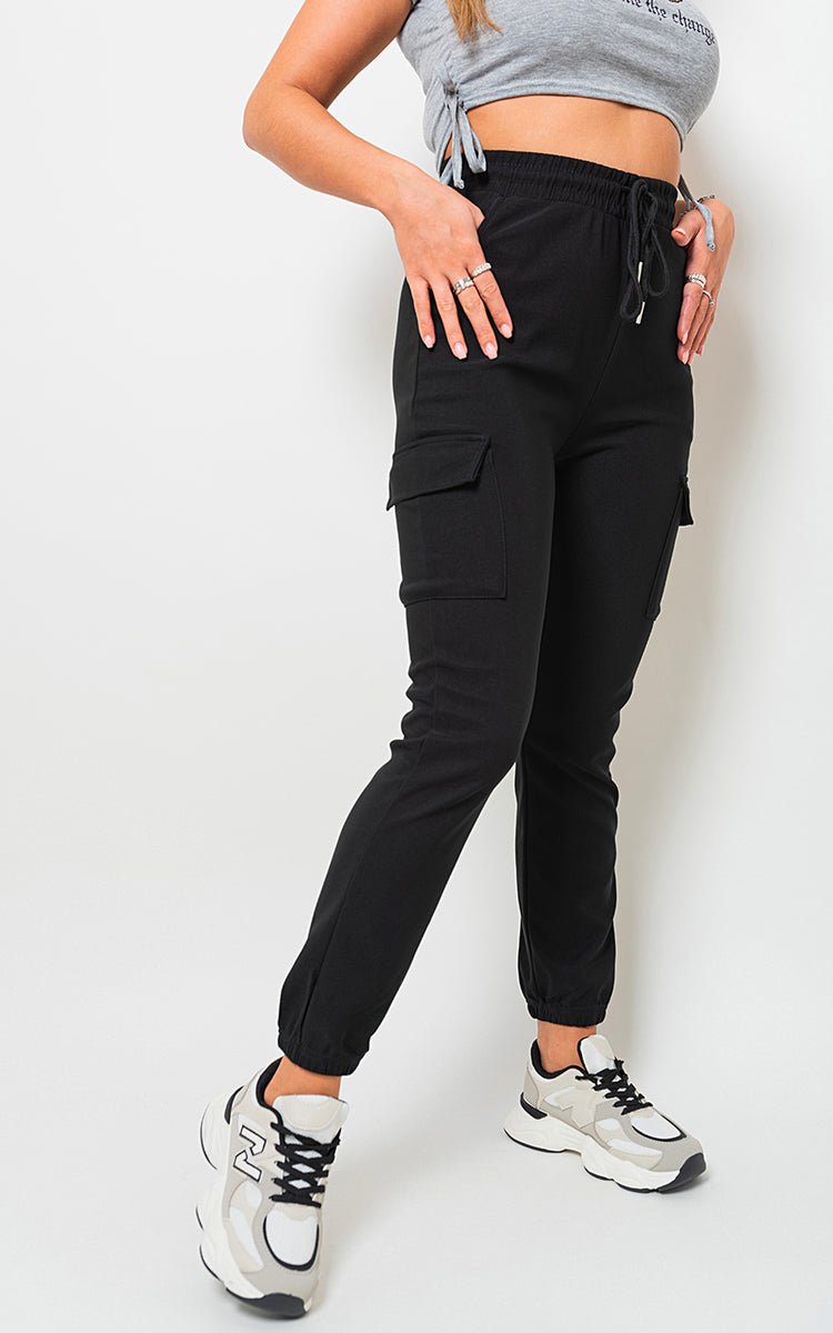 FRANKIE Cargo Pocket Trouser with Drawstring - Glamoo - 