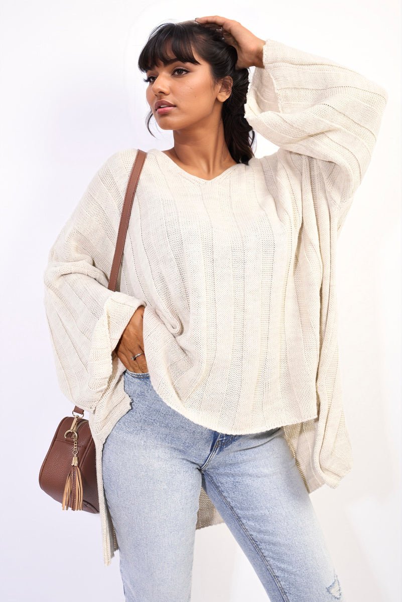 GABRIELLE Oversized Knitted Jumper - Glamoo - 