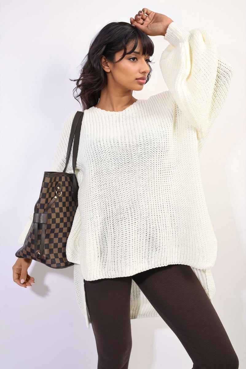 GABRIELLE Oversized Knitted Jumper - Glamoo - 