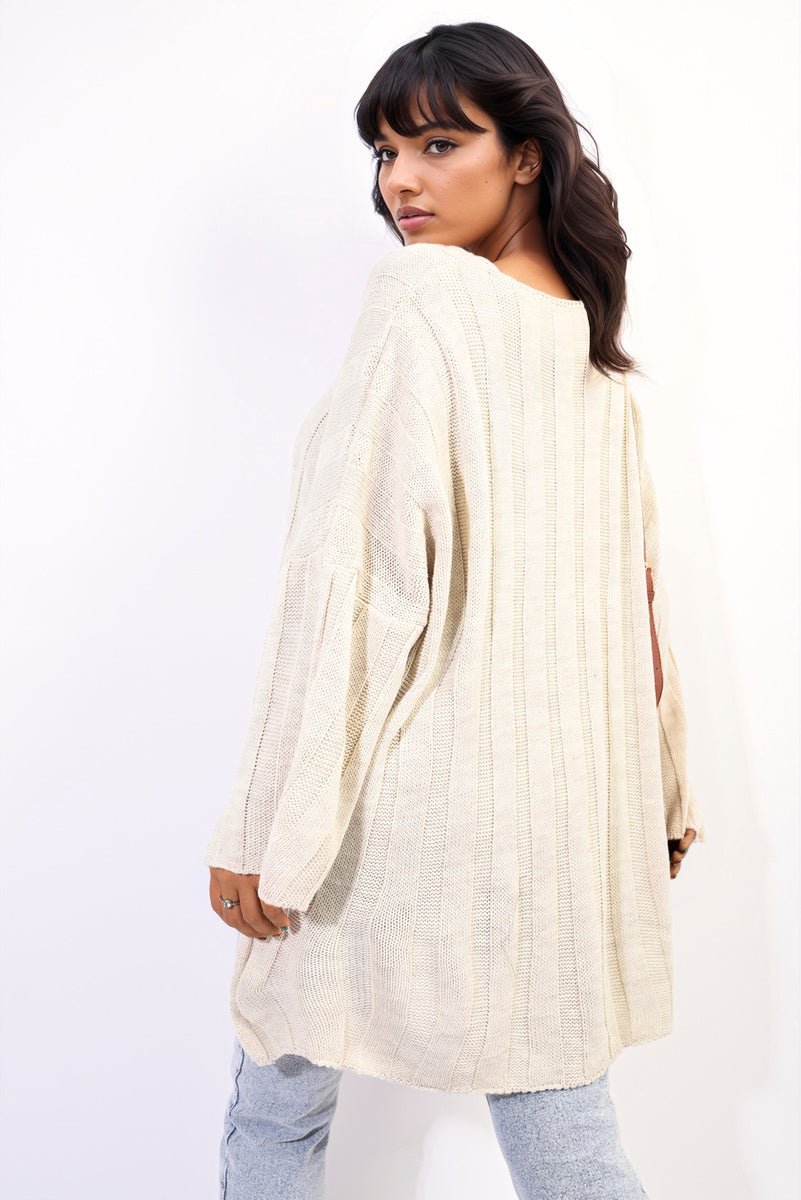 GABRIELLE Oversized Knitted Jumper - Glamoo - 