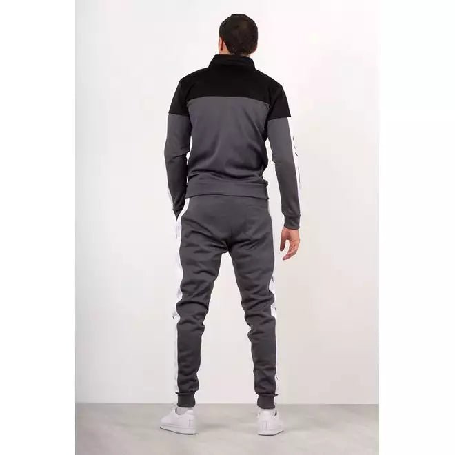 GREY PANEL SKINNY TRACKSUIT - Glamoo - Sportswear