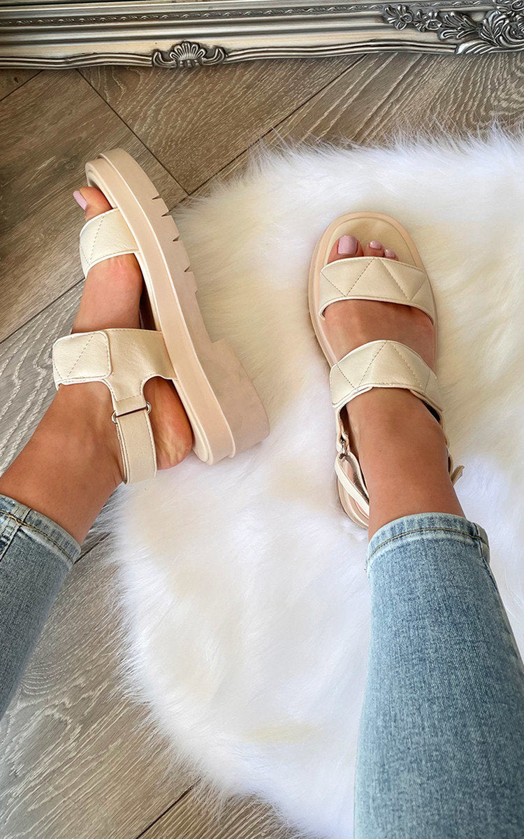 ADELAIDE Velcro Strap Chunky Sandals