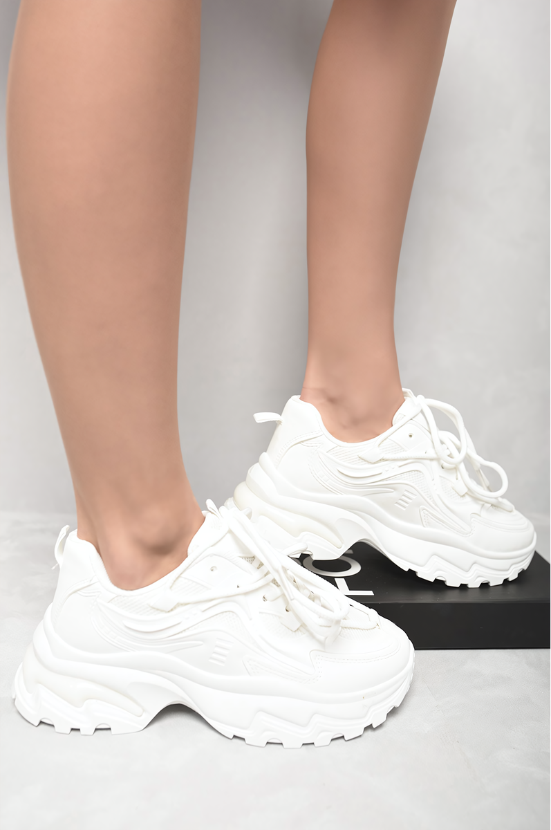 ADRIANA Lace-up Front Chunky Trainers