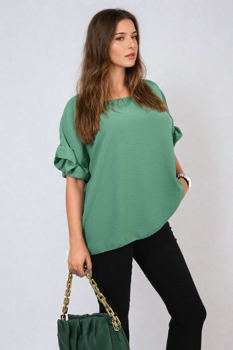 ALEXANDRA Frill Sleeve Top