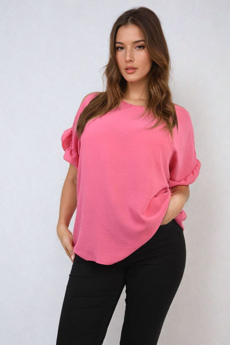 ALEXANDRA Frill Sleeve Top