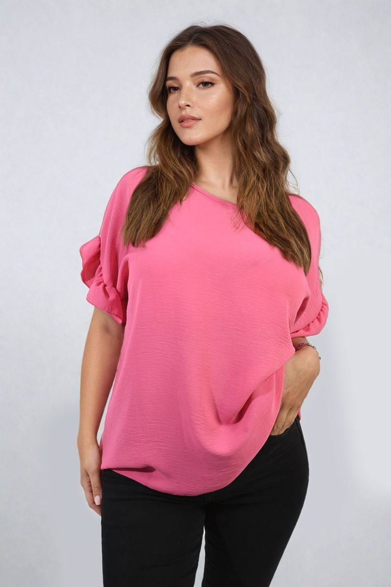 ALEXANDRA Frill Sleeve Top