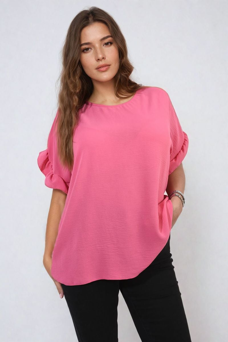 ALEXANDRA Frill Sleeve Top