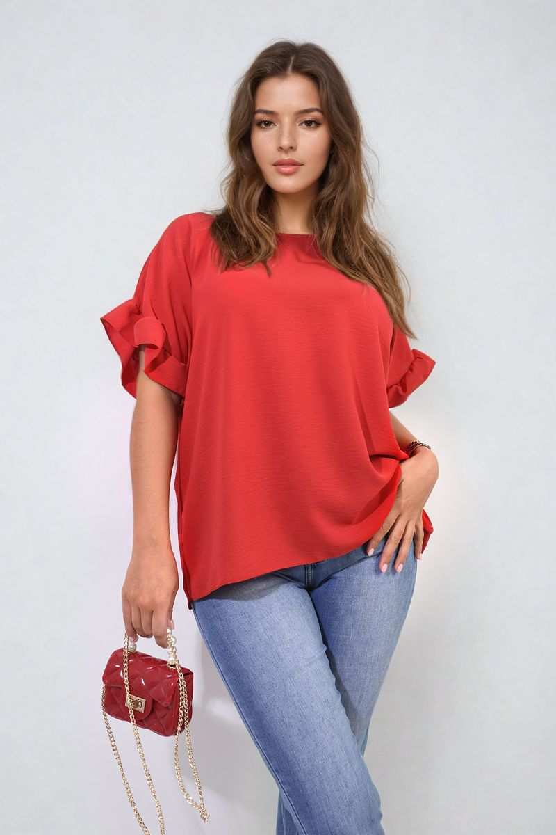 ALEXANDRA Frill Sleeve Top