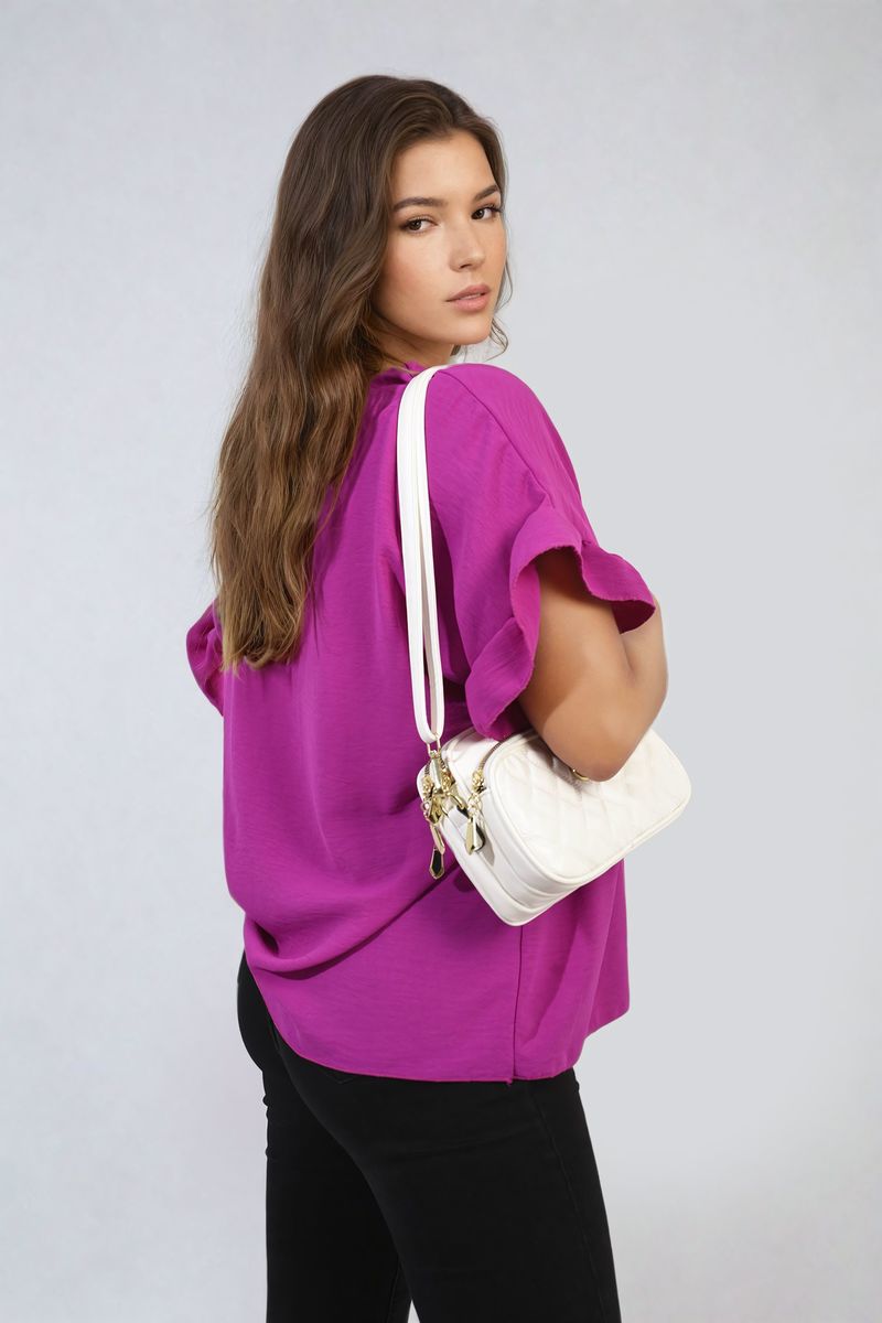 ALEXANDRA Frill Sleeve Top