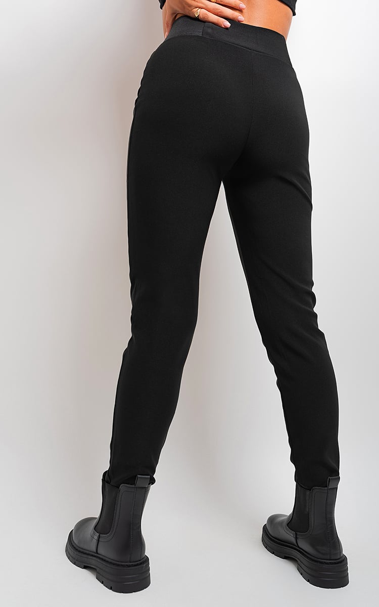 ARIAH Elastic Waist Button Detail Leggings