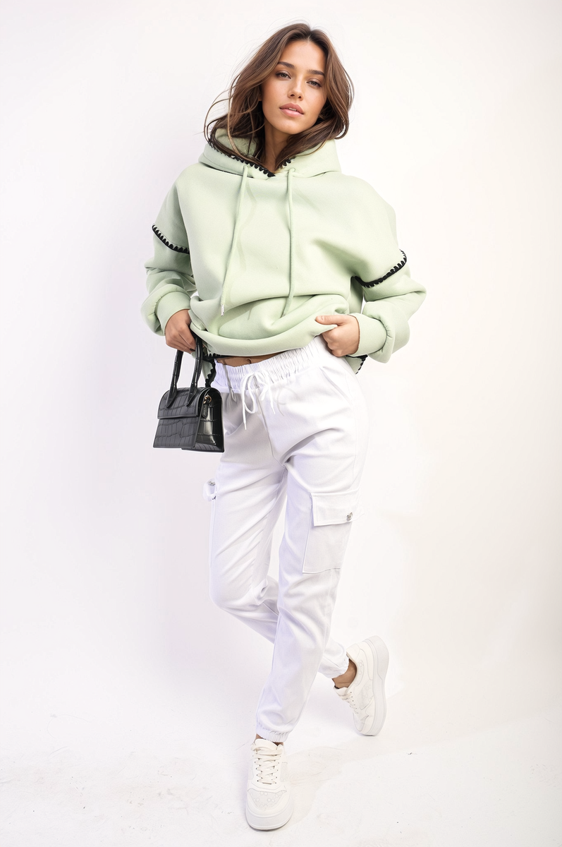 JANELLE Drawstring Waist Cargo Joggers