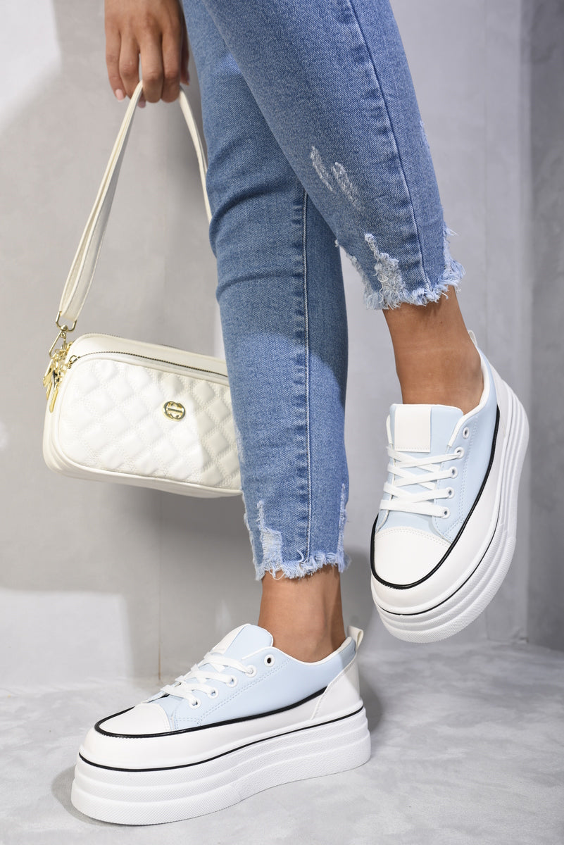 BREANNA Platform Wedge Lace Up Trainers