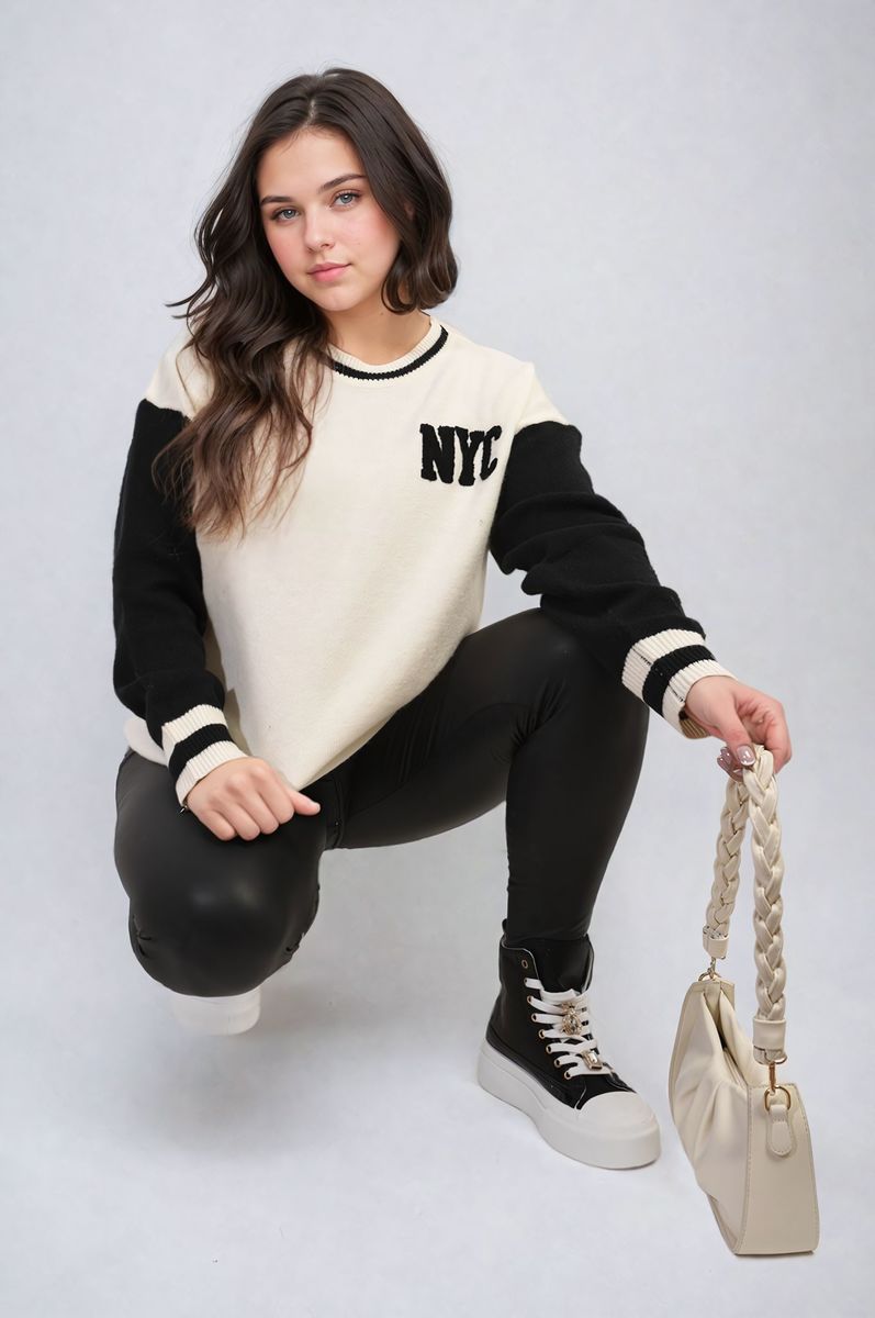 CAMILA Brooklyn NYC Print Long Sleeve Knitted Jumper