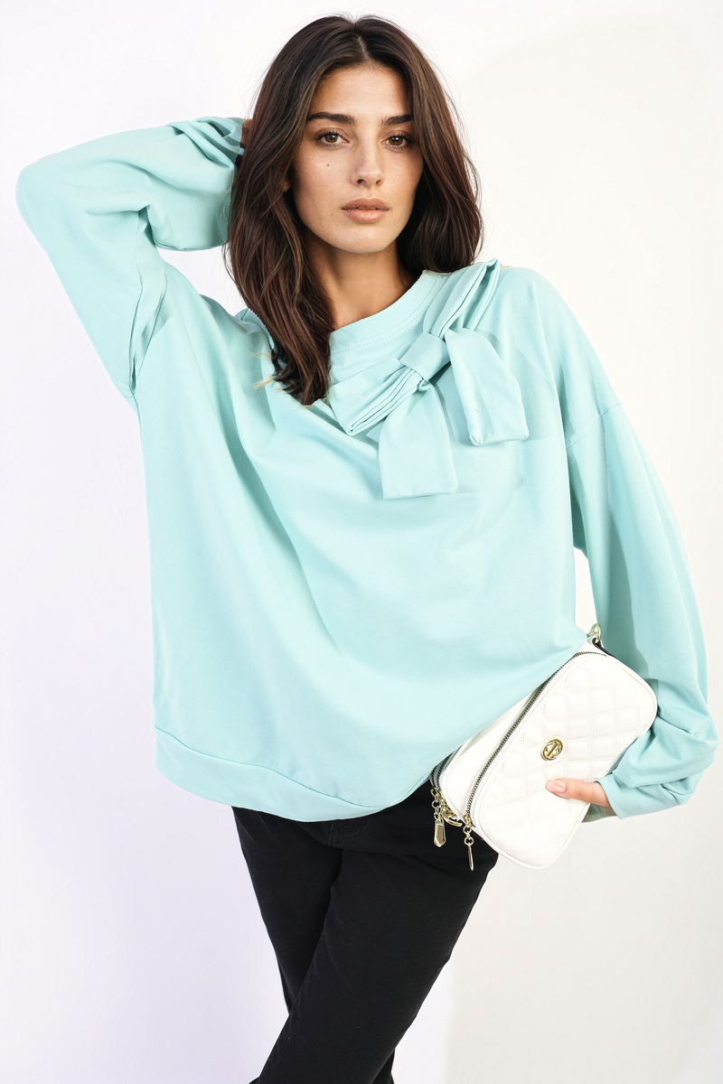 CARINA Long Sleeve Bow Detail Jumper