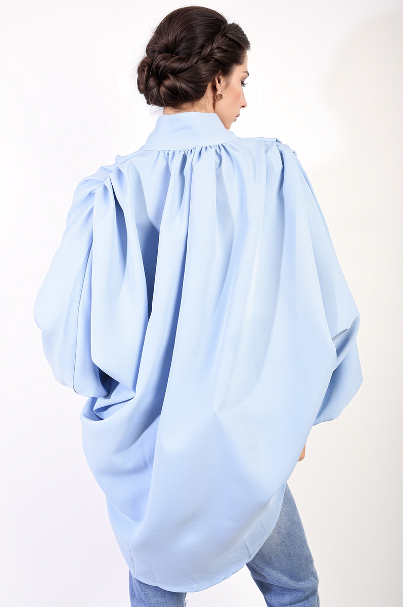 CALINA Oversized High Neck Shirt