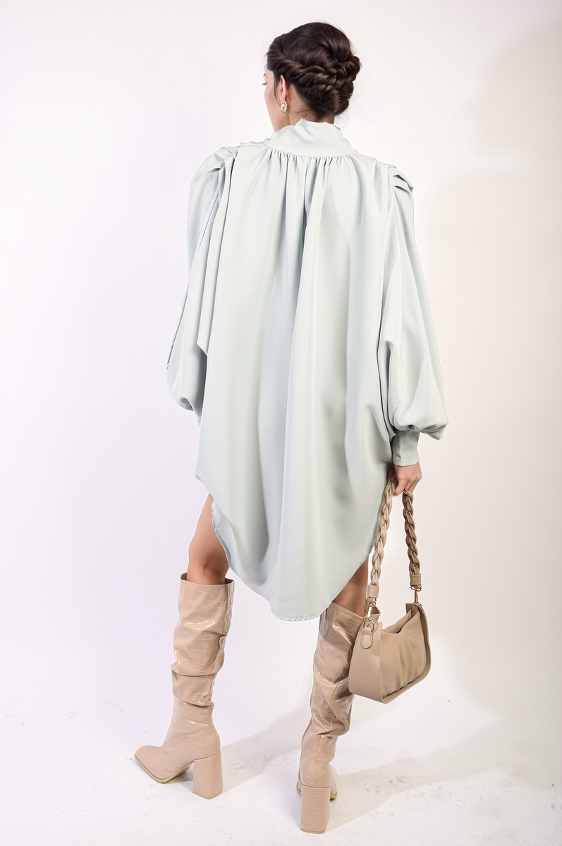 CALINA Oversized High Neck Shirt