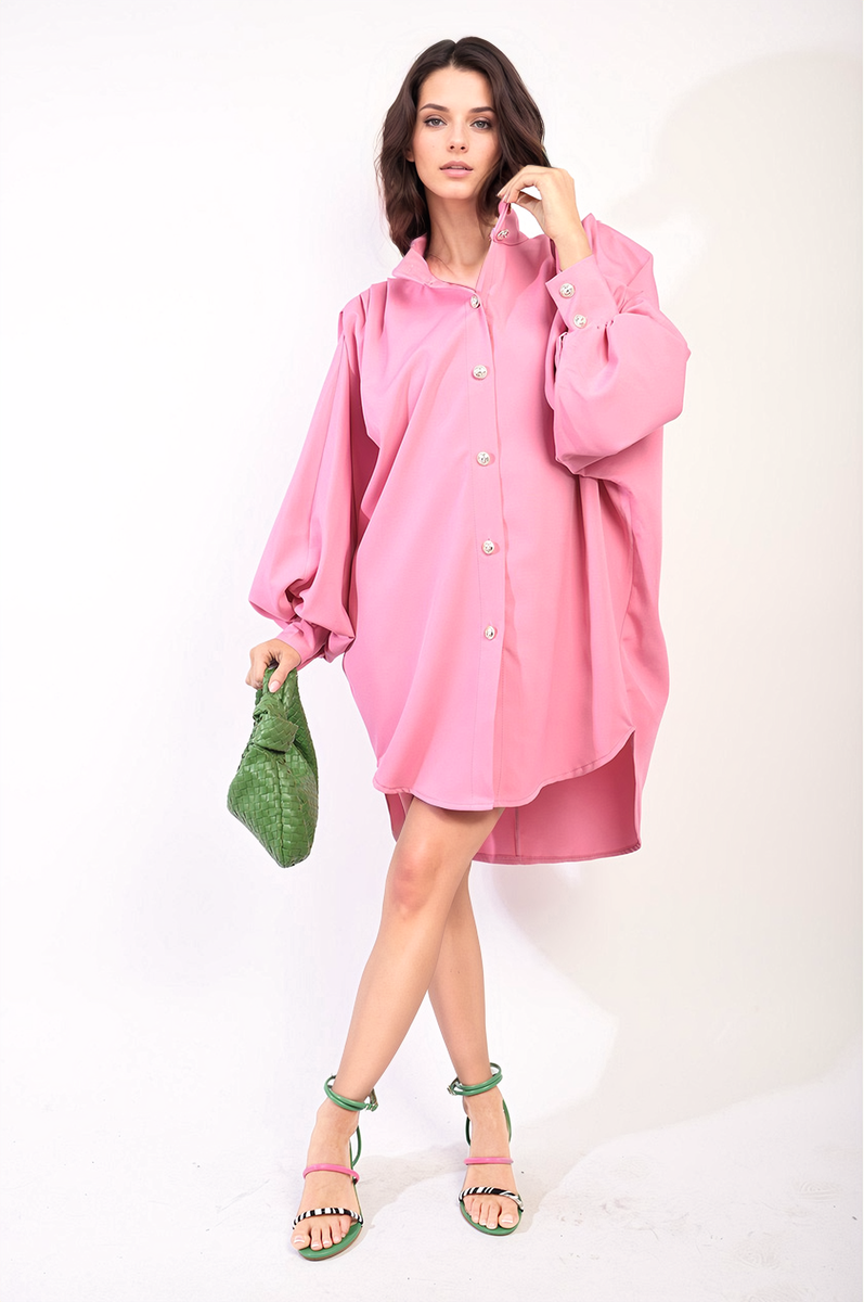 CALINA Oversized High Neck Shirt