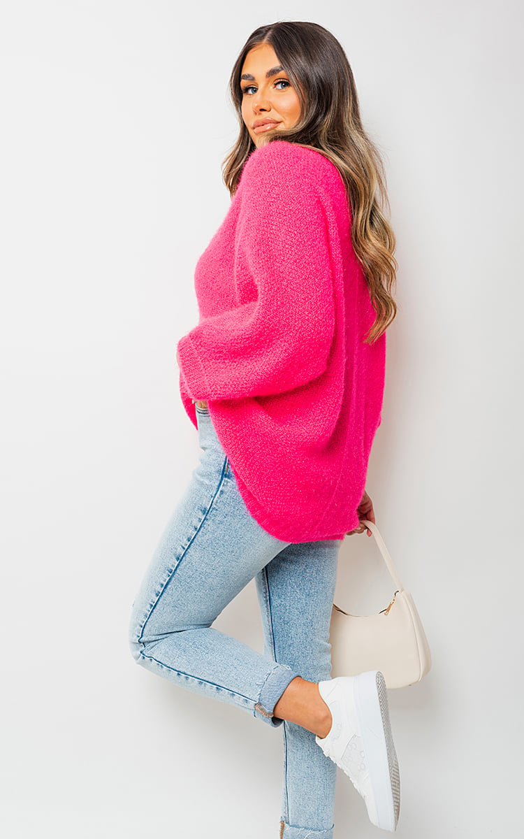 CLARISSA V-neck Chunky Knitted Jumper