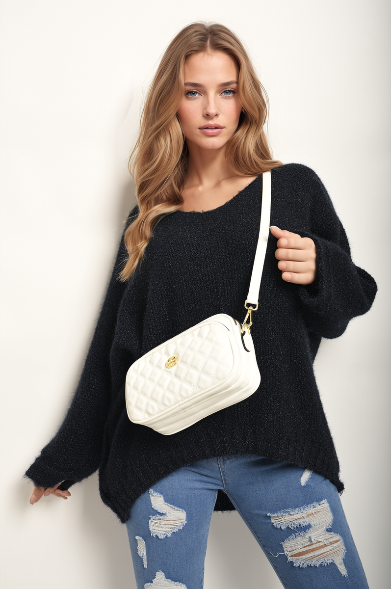 CLARISSA V-neck Chunky Knitted Jumper