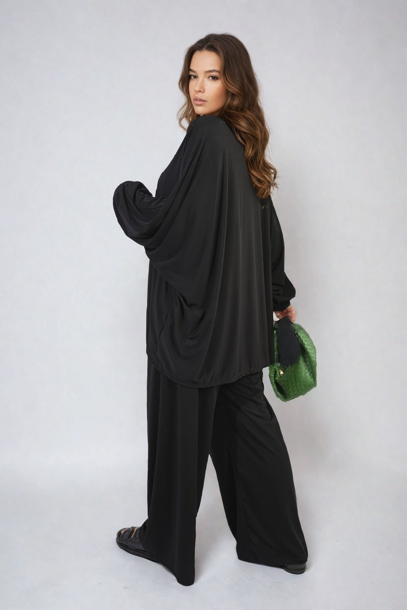 DANIELA Oversized Long Sleeve Top and Wide Leg Co-ord Set