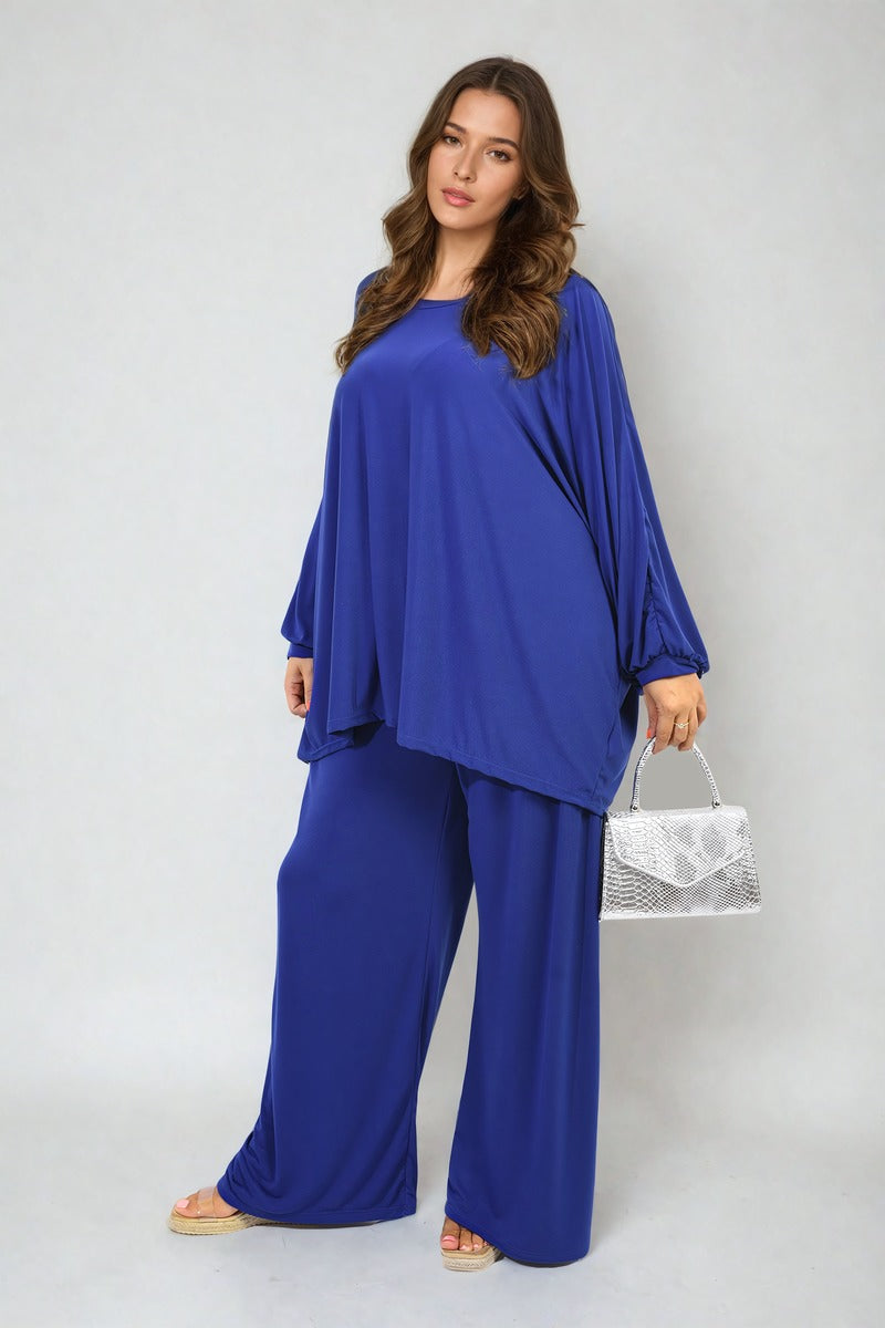 DANIELA Oversized Long Sleeve Top and Wide Leg Co-ord Set