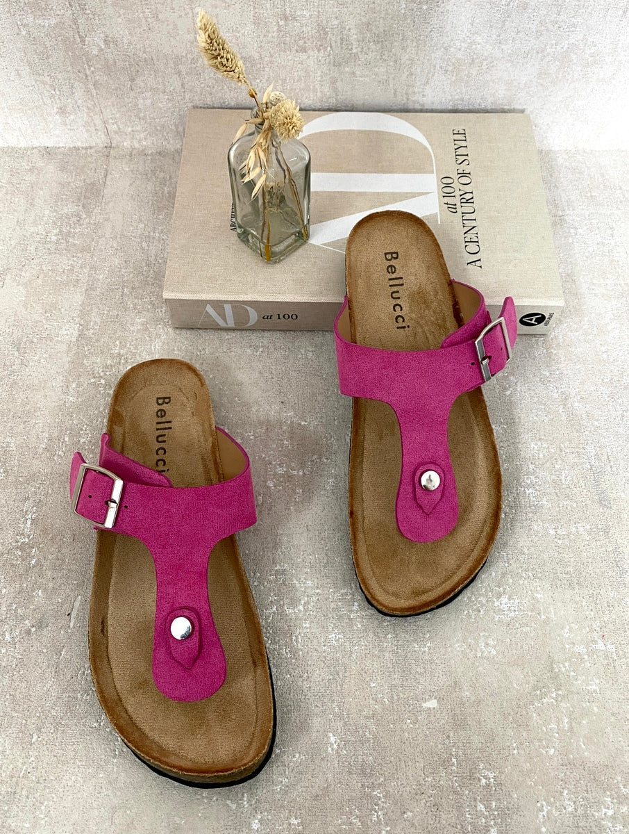 DAYANA T-strap Slip On Flat Thong Sandals