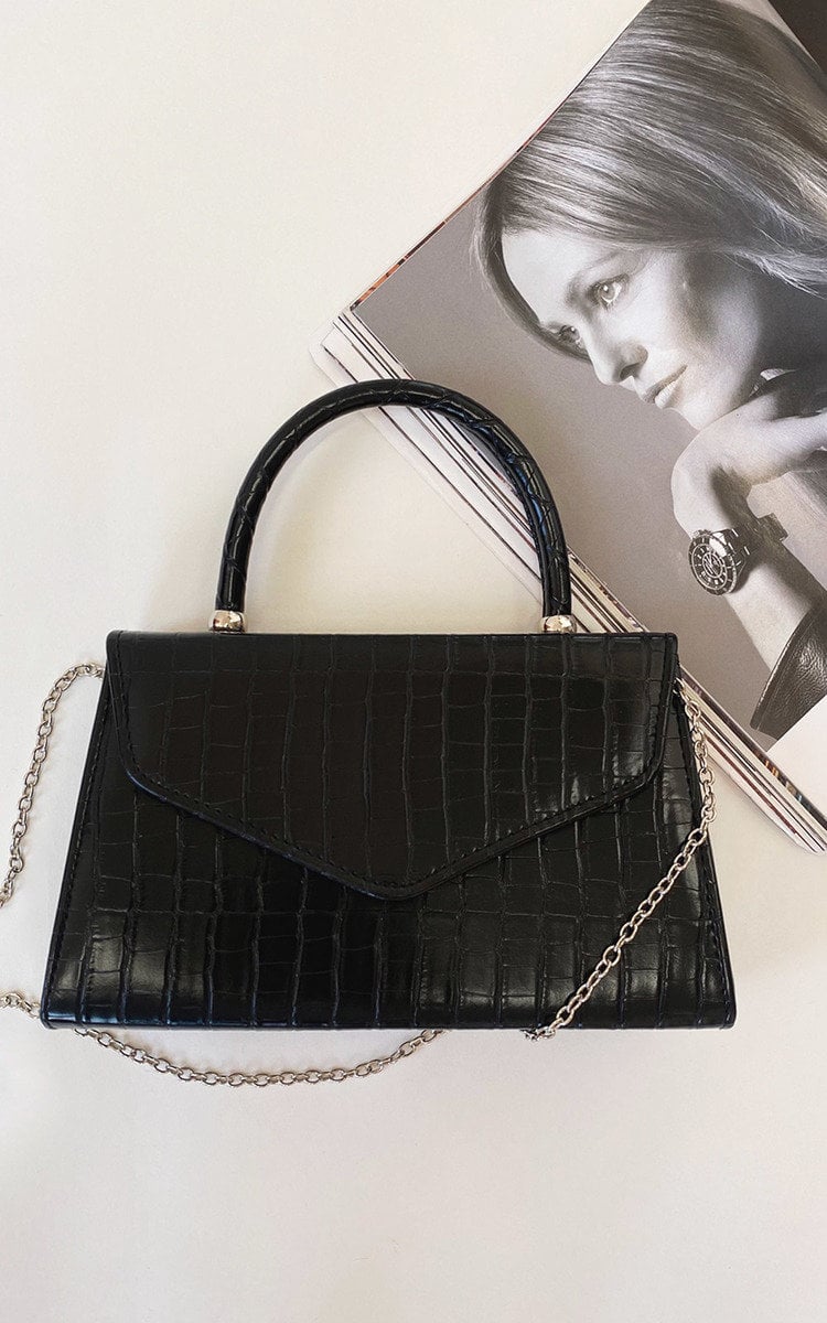 DEMI Croc Print Handbag