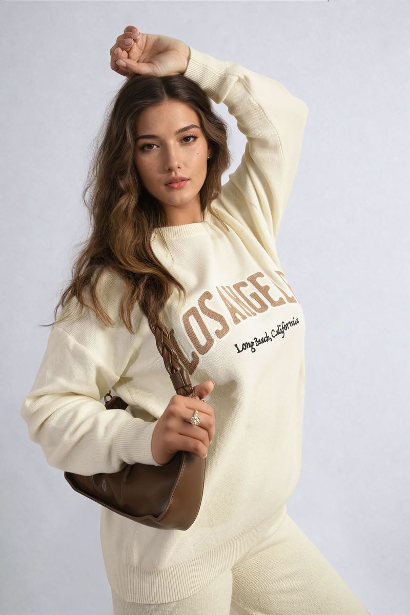 DOROTHY Los Angeles Graphic Long Sleeve Knitted Jumper