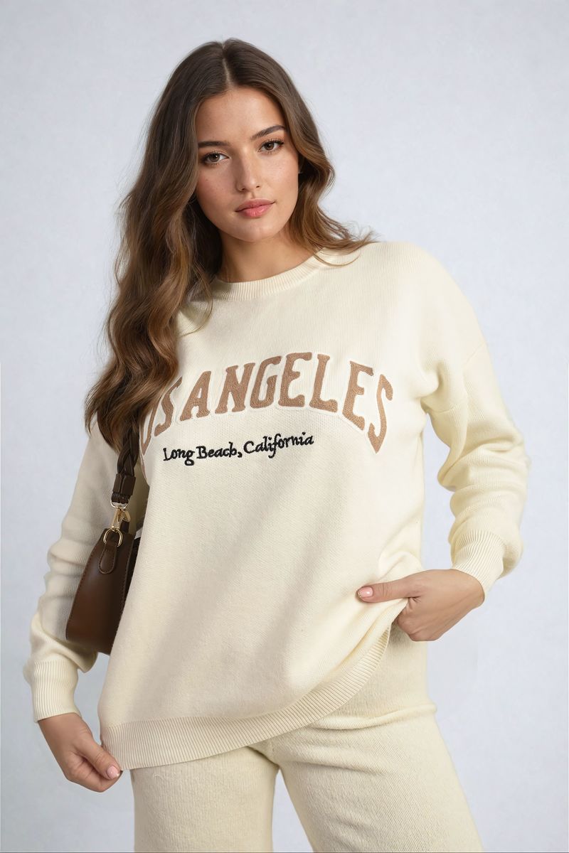 DOROTHY Los Angeles Graphic Long Sleeve Knitted Jumper