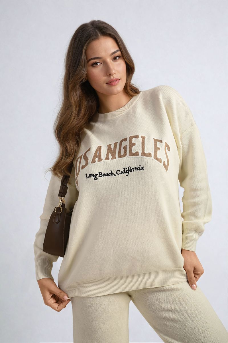 DOROTHY Los Angeles Graphic Long Sleeve Knitted Jumper