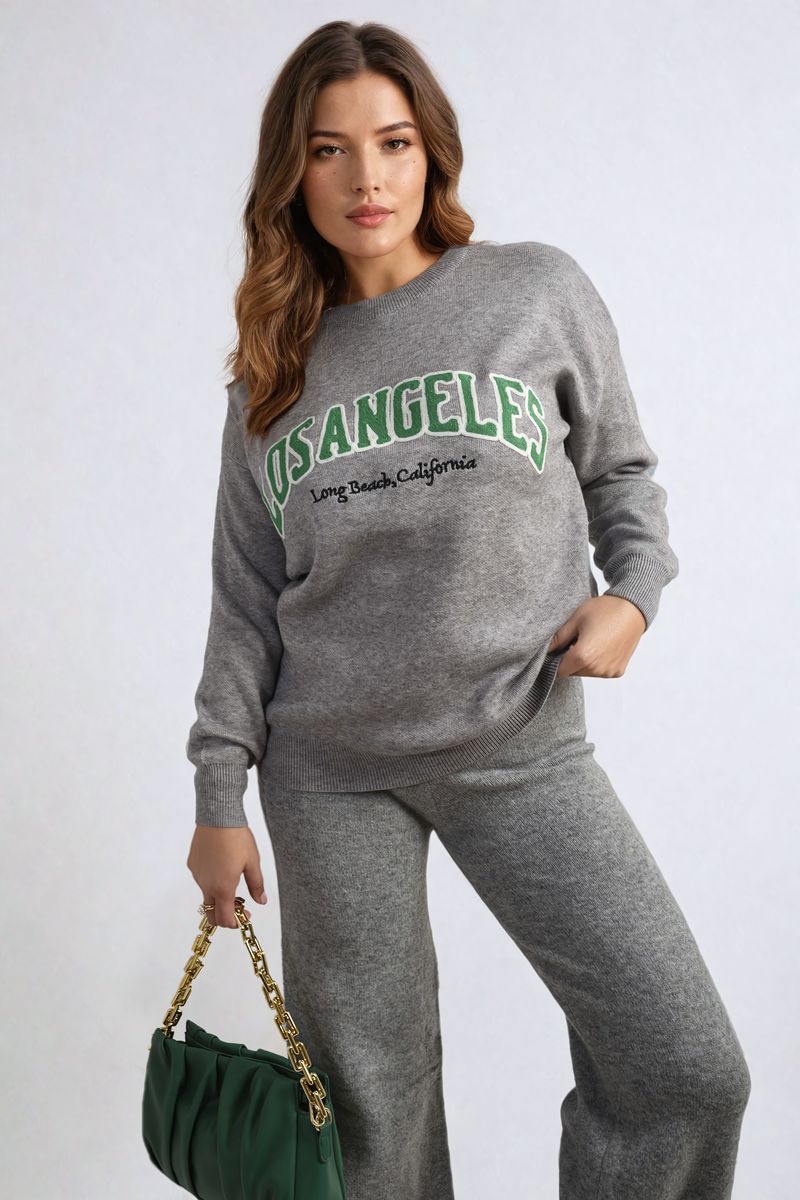 DOROTHY Los Angeles Graphic Long Sleeve Knitted Jumper