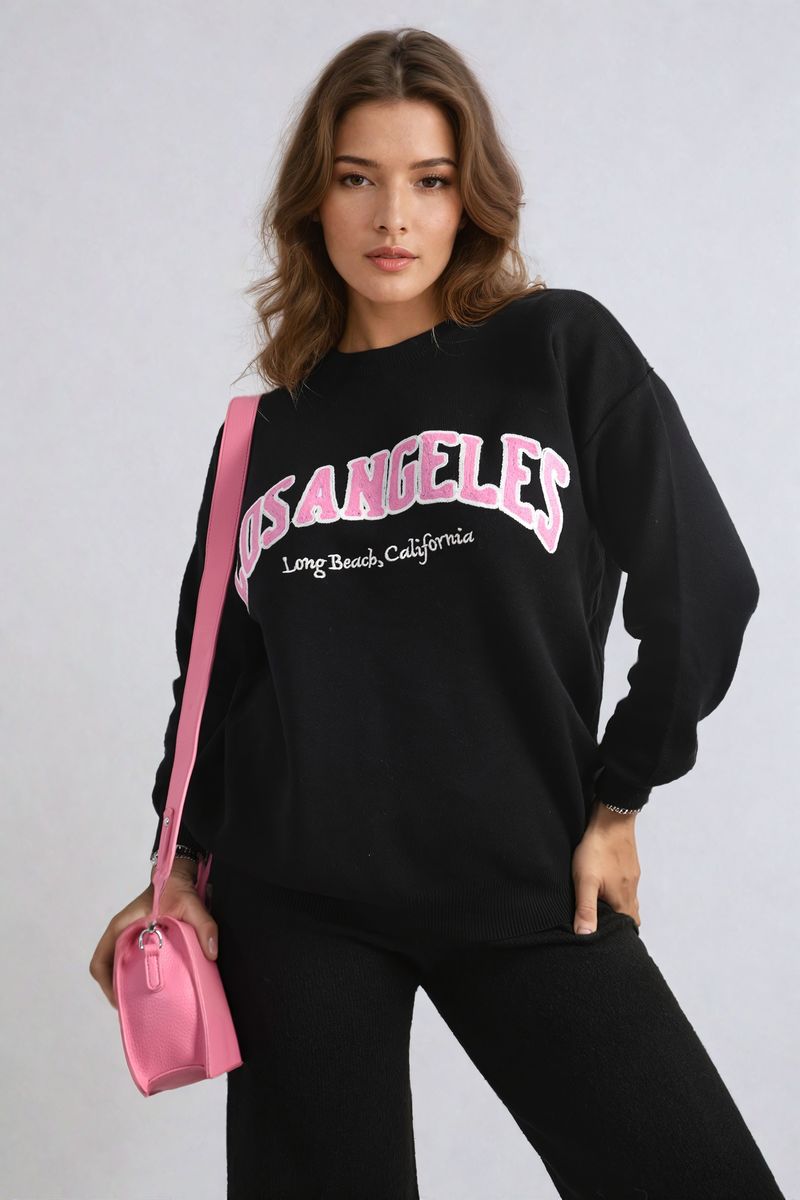 DOROTHY Los Angeles Graphic Long Sleeve Knitted Jumper