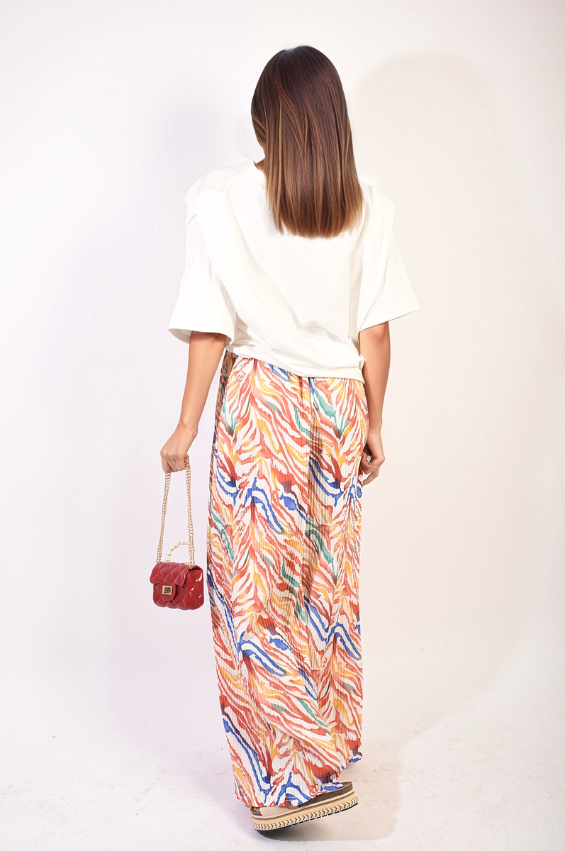 ELAINE Pleated Wide Leg and Elastic Waist Trousers