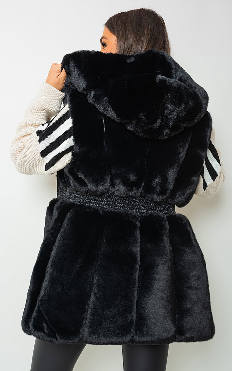 EMILEE FAUX FUR ZIP GILET