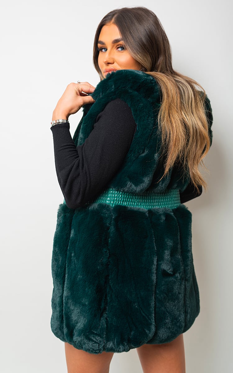 EMILEE FAUX FUR ZIP GILET