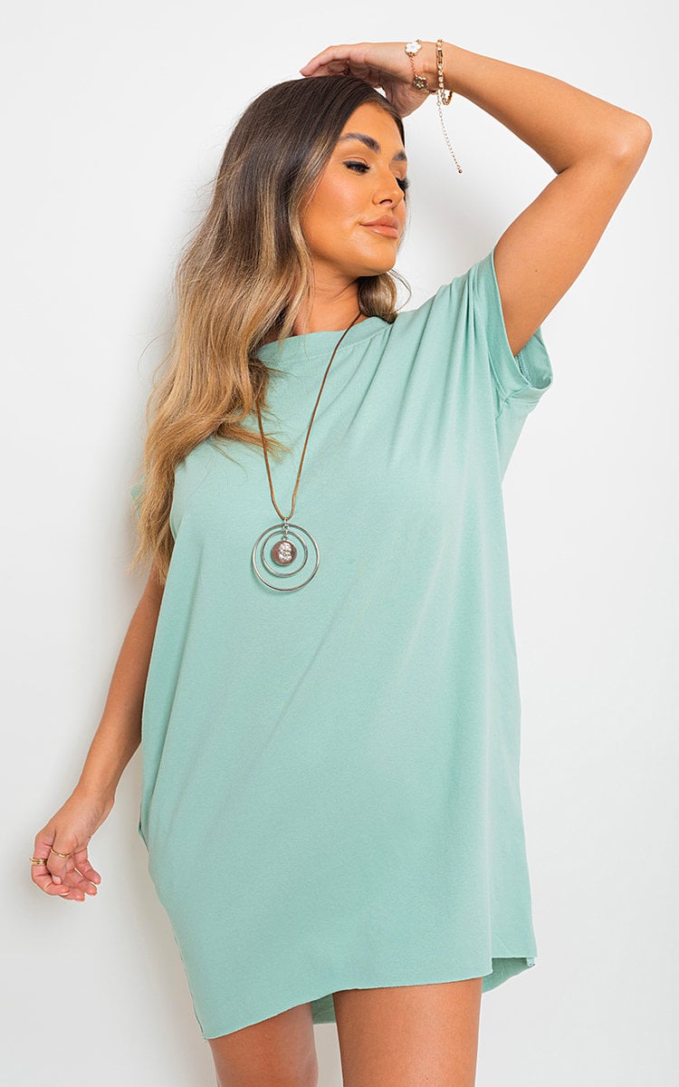 ESMEE POCKET FRONTED SHORT SLEEVE TOP DRESS plus size available