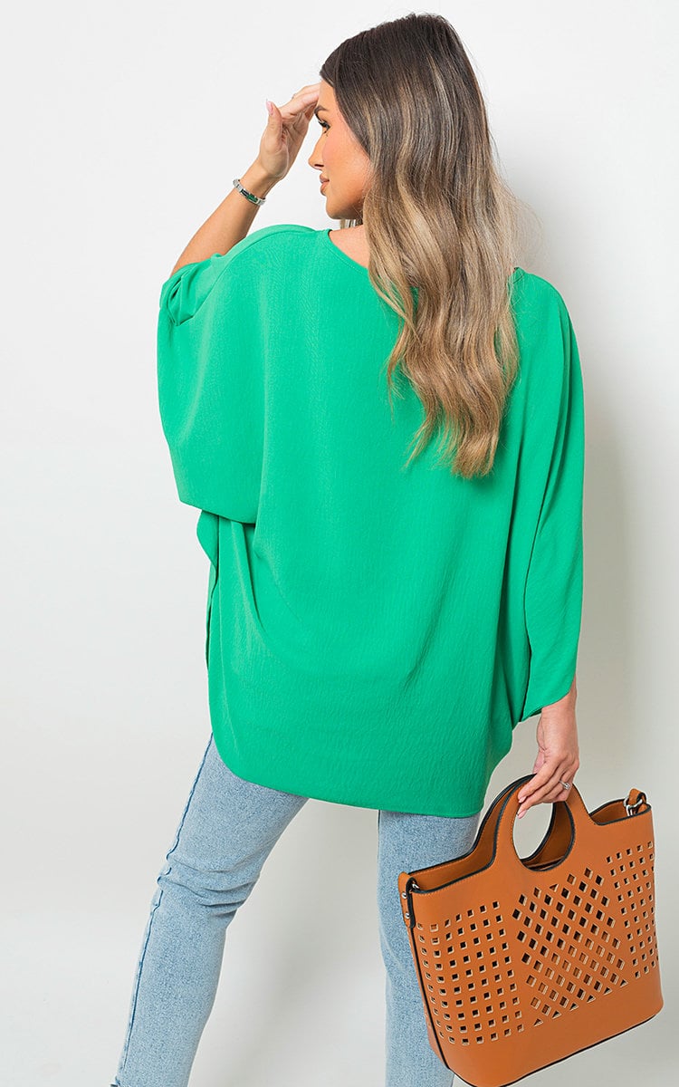 FATIMA Oversized Batwing Sleeve Casual Tops