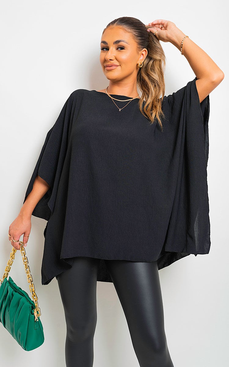 FATIMA Oversized Batwing Sleeve Casual Tops