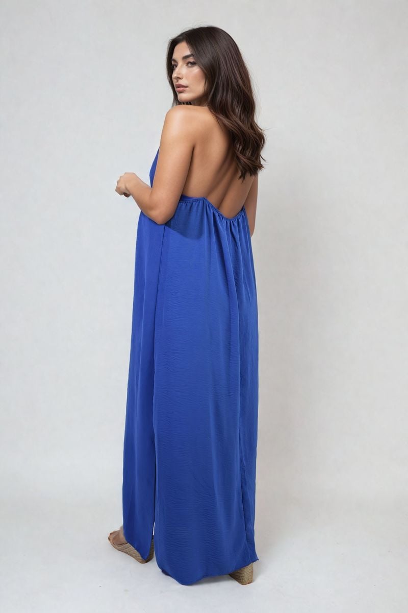 FIONA Spaghetti Strap Side Slit Maxi Dress