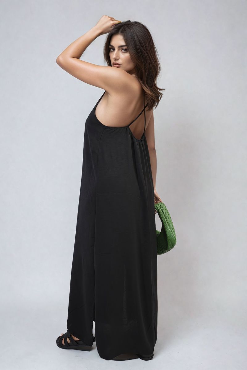 FIONA Spaghetti Strap Side Slit Maxi Dress