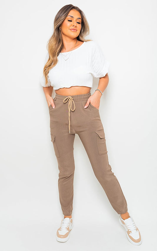 FRANKIE Cargo Pocket Trouser with Drawstring