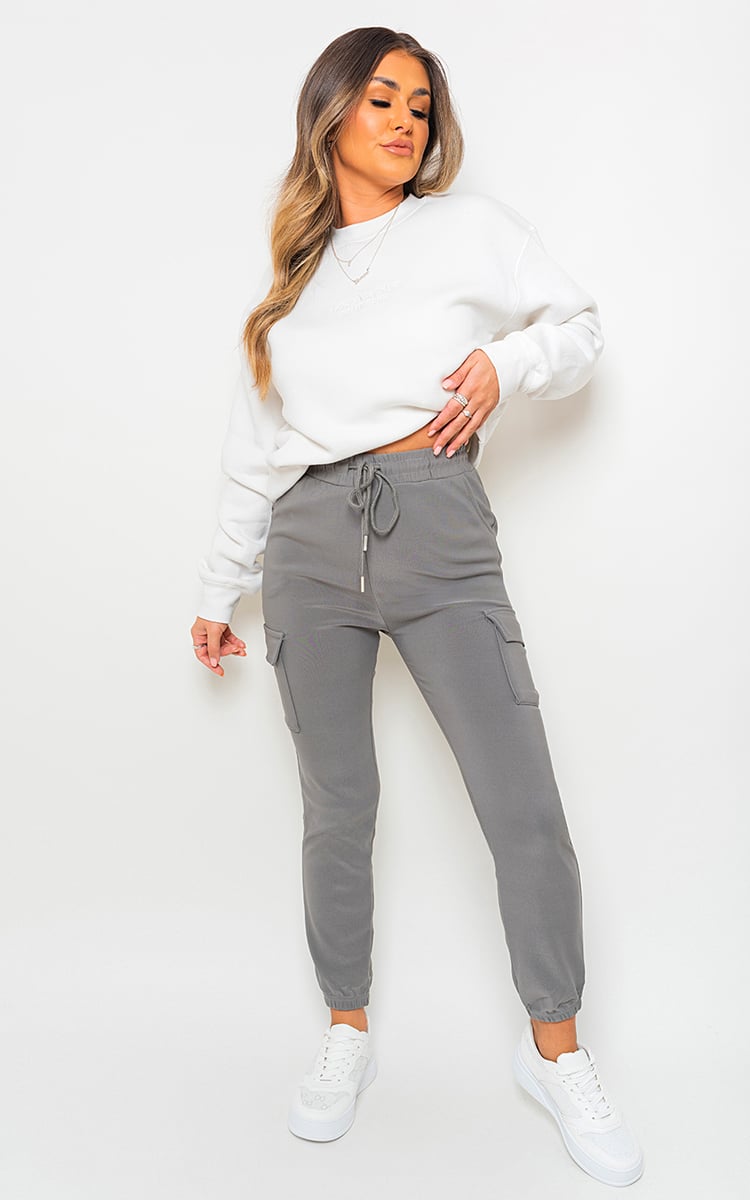 HOLLY Fleece Lined Cargo Pocket Trouser With Drawstring