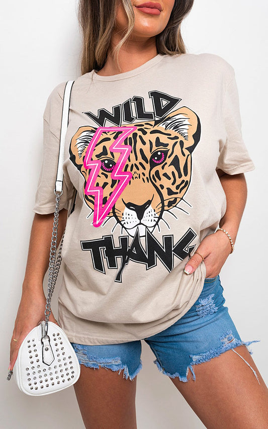 FREYA Short Sleeve Wild Slogan  Printed T-shirts