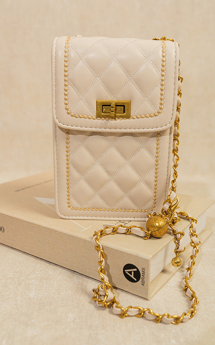 HELEN Quilted Crossbody Chain Shoulder Mini Bag